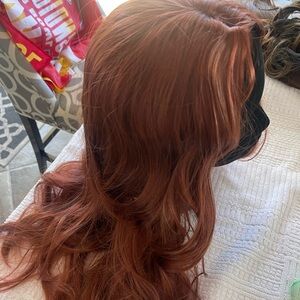 New Stylish Auburn/Red Mix Wavy Long Wig